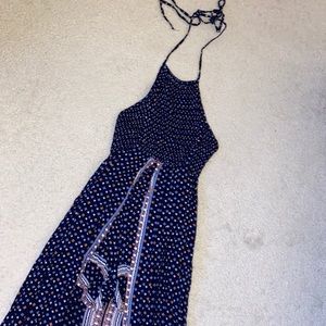 Open front dress with romper shorts